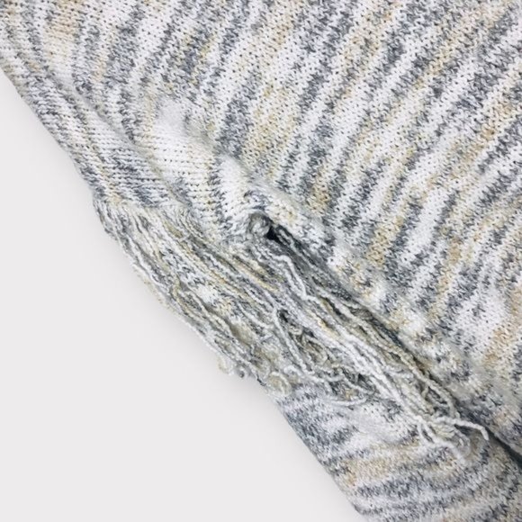 CALVIN KLEIN Cabincore Marled Knit Fringe Pullover Sweater - Picture 3 of 8